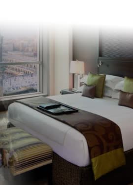 Hotelkamer met uitzicht op de Haram